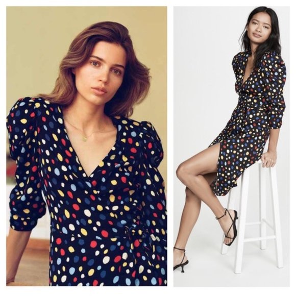 Reformation Jaylee S Fiesta Wrap Dress NWT $248 - Picture 1 of 8